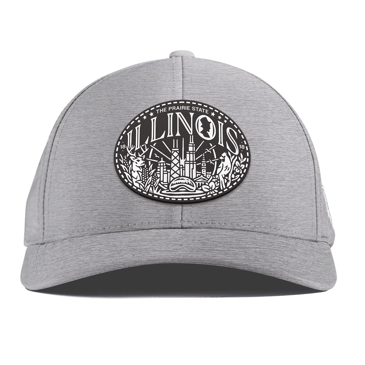 Illinois Traveler Curved Performance Heather Gray