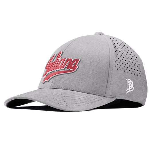 Indiana University "Indiana Script" Curved Performance Heather Gray