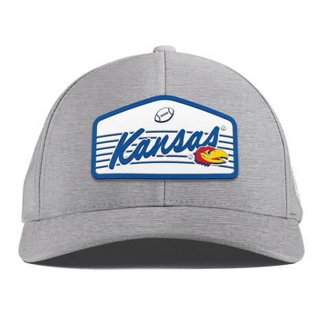 University of Kansas "Jayhawks Football" Curved Performance Heather Gray