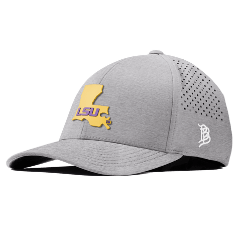 Louisiana State University "LSU Gold State" Curved Performance Heather Gray