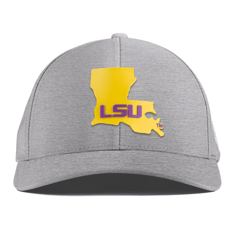 Louisiana State University "LSU Gold State" Curved Performance Heather Gray