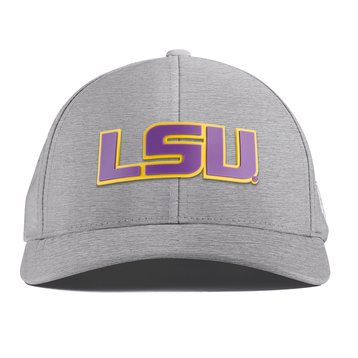 Louisiana State University "LSU Block" Curved Performance Heather Gray