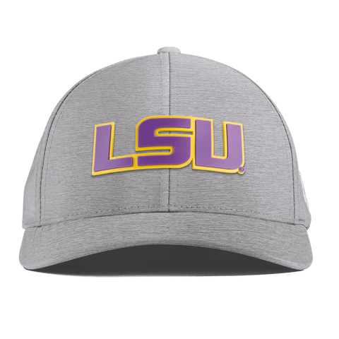 Louisiana State University "LSU Block" Curved Performance Heather Gray