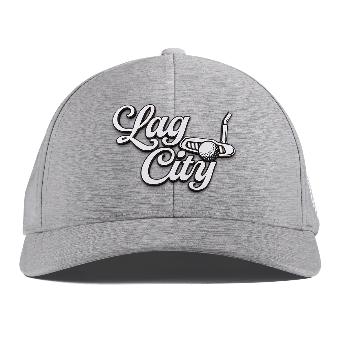 Lag City Script Curved Performance Heather Gray