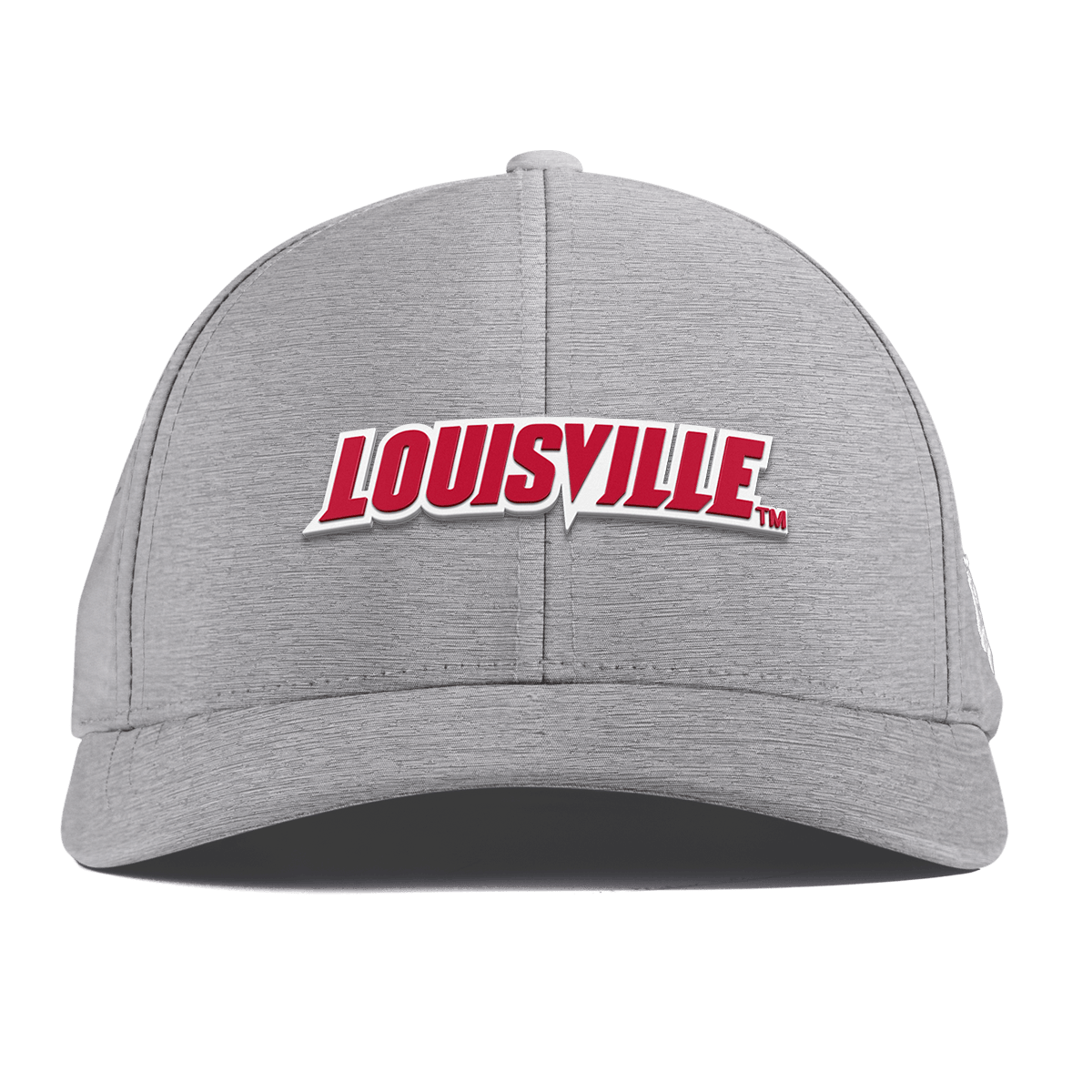 University of Louisville "Louisville Block" Curved Performance Heather Gray