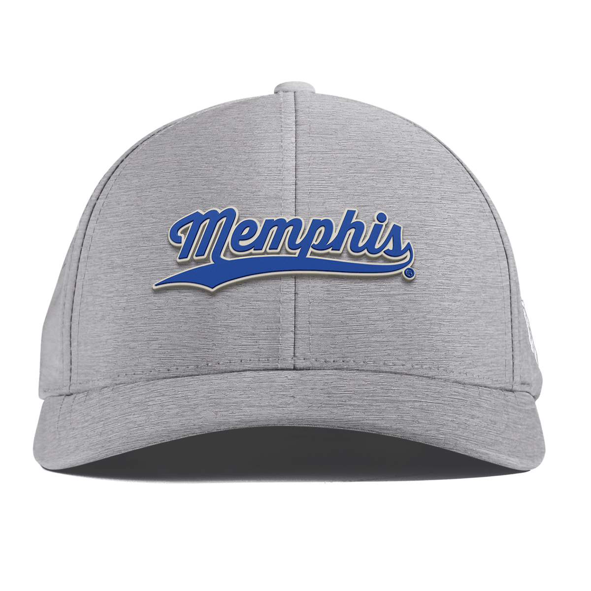 University of Memphis "Memphis Script" Curved Performance Heather Gray