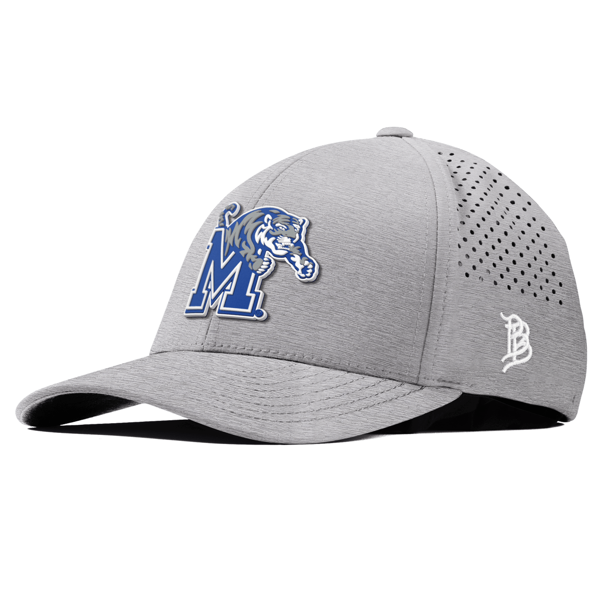 University of Memphis "Memphis Team Logo" Curved Performance Heather Gray