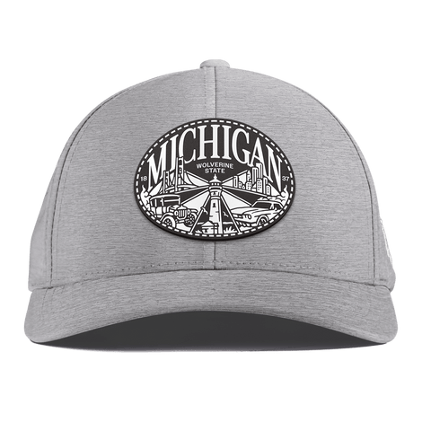 Michigan Traveler Curved Performance Heather Gray