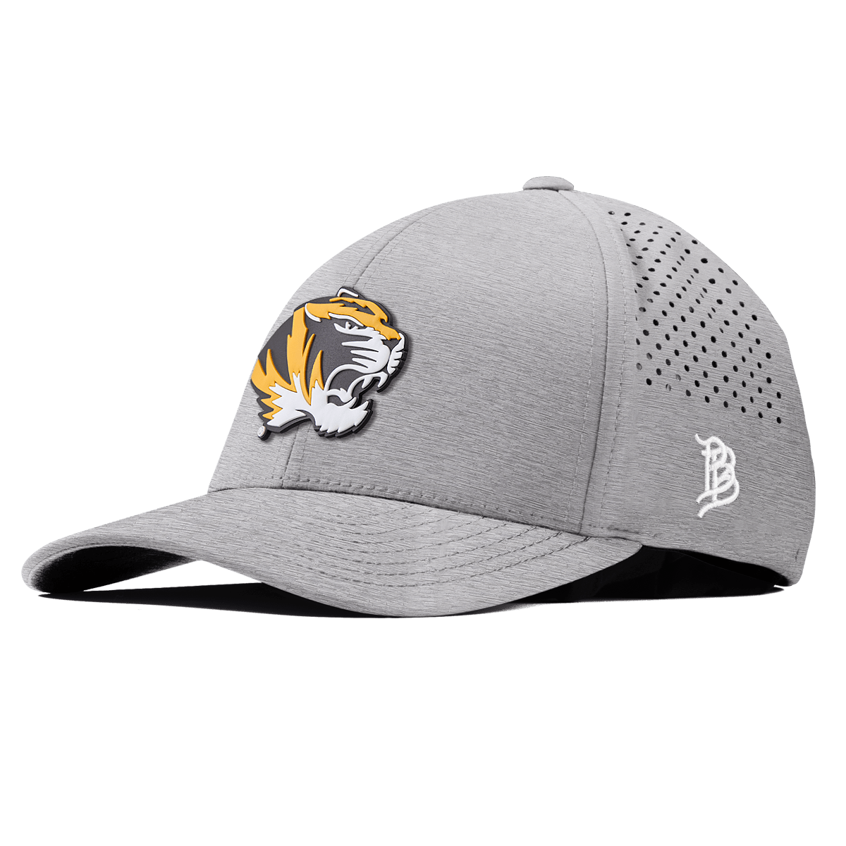 University of Missouri "Missouri Tigers Team Logo" Curved Performance Heather Gray