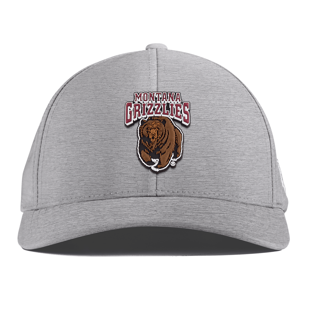 University of Montana "Montana Grizzlies Team Logo" Curved Performance Heather Gray