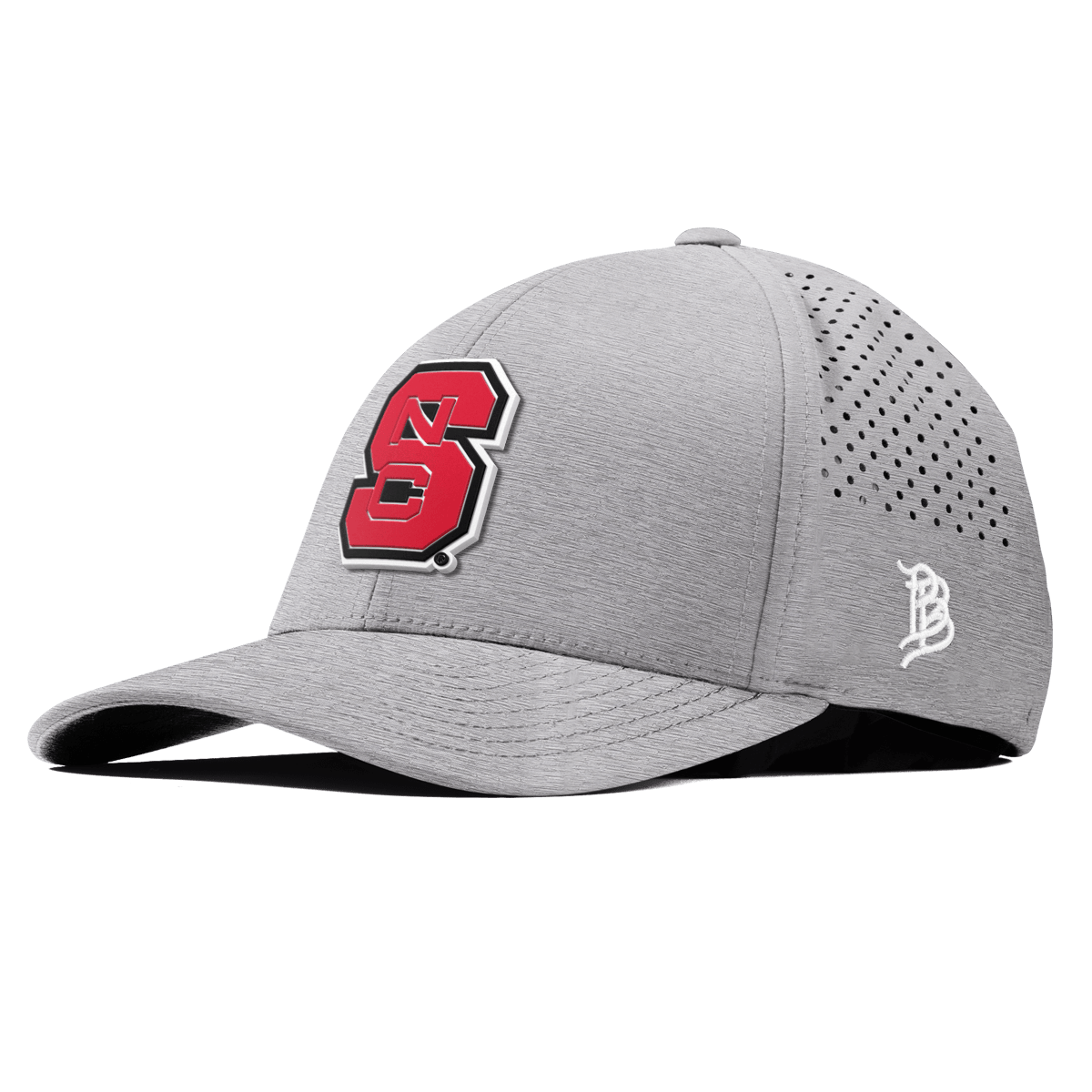 North Carolina State "NC State Block" Curved Performance Heather Gray