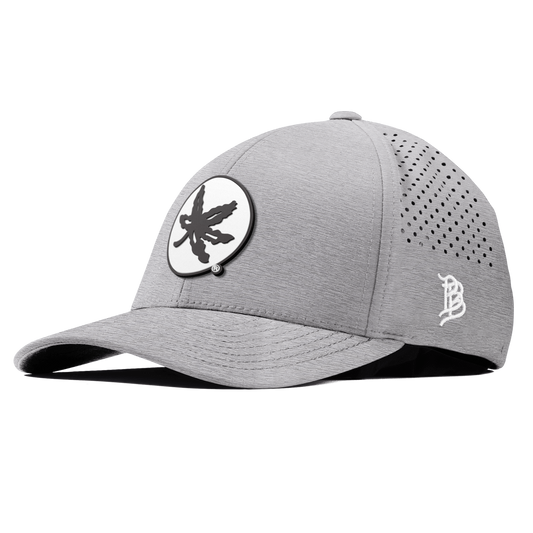 Ohio State University "OSU Buckeye Logo" Curved Performance Heather Gray