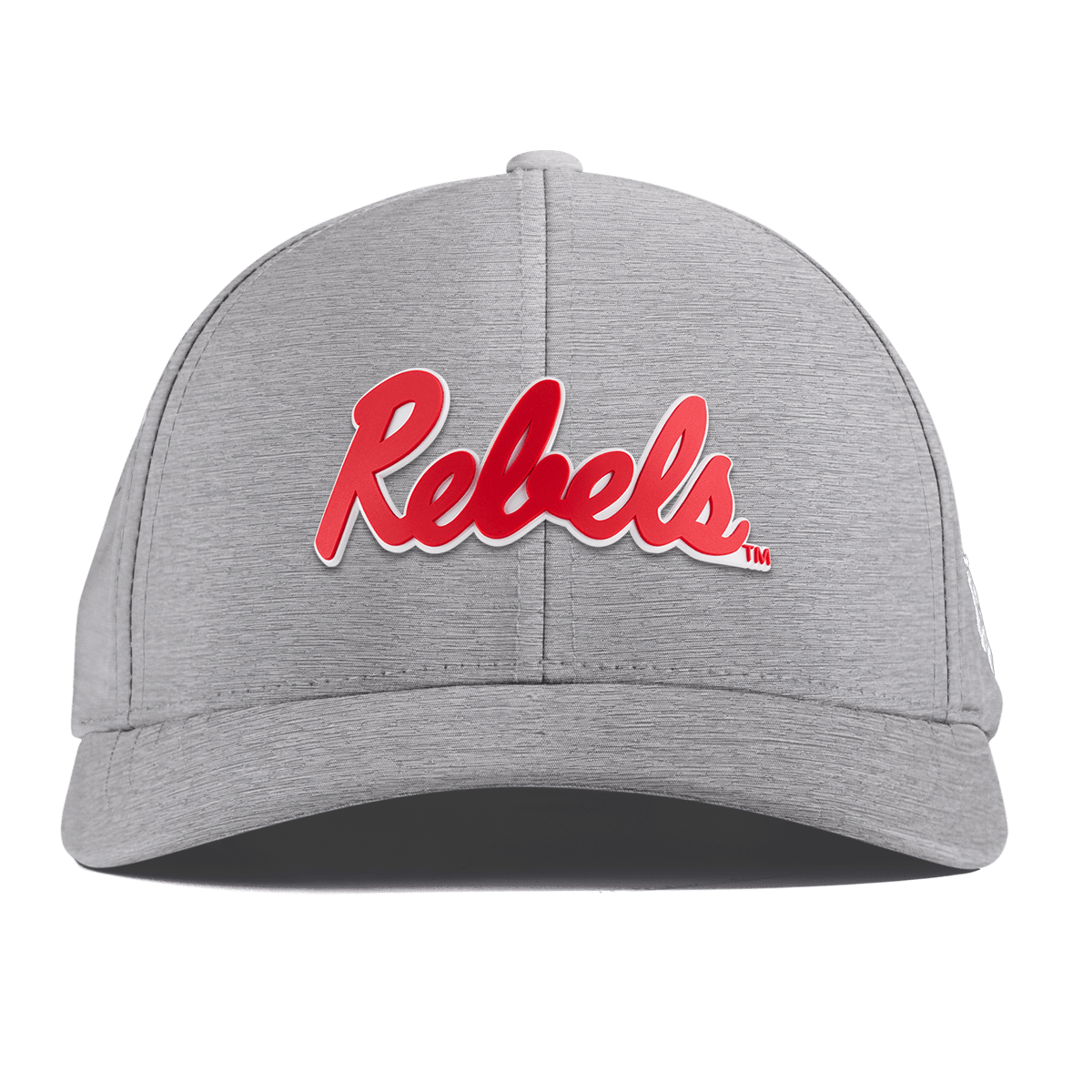 University of Mississippi "Ole Miss Crimson Rebels" Curved Performance Heather Gray