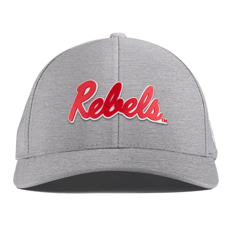 University of Mississippi "Ole Miss Crimson Rebels" Curved Performance Heather Gray