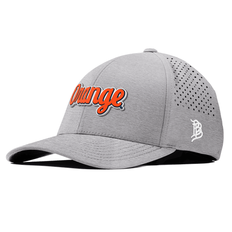 Syracuse University "Orange Throwback Script" Curved Performance Heather Gray