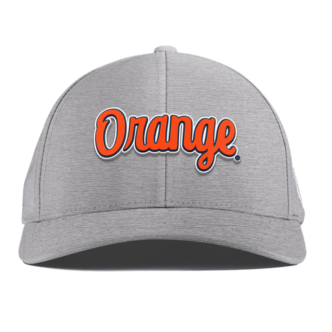 Syracuse University "Orange Throwback Script" Curved Performance Heather Gray