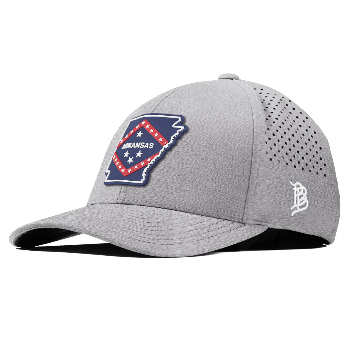 Arkansas Patriot Series Curved Performance Heather Gray