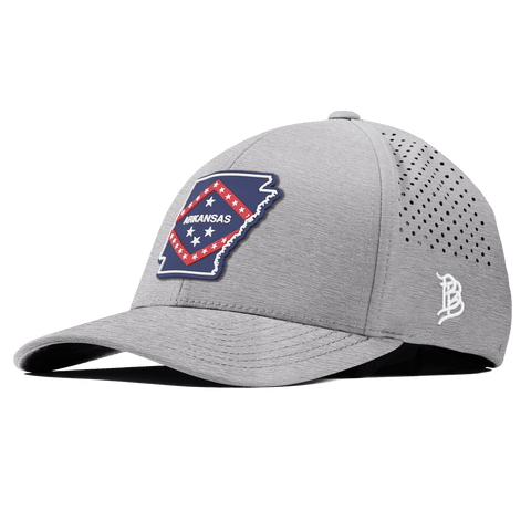 Arkansas Patriot Series Curved Performance Heather Gray