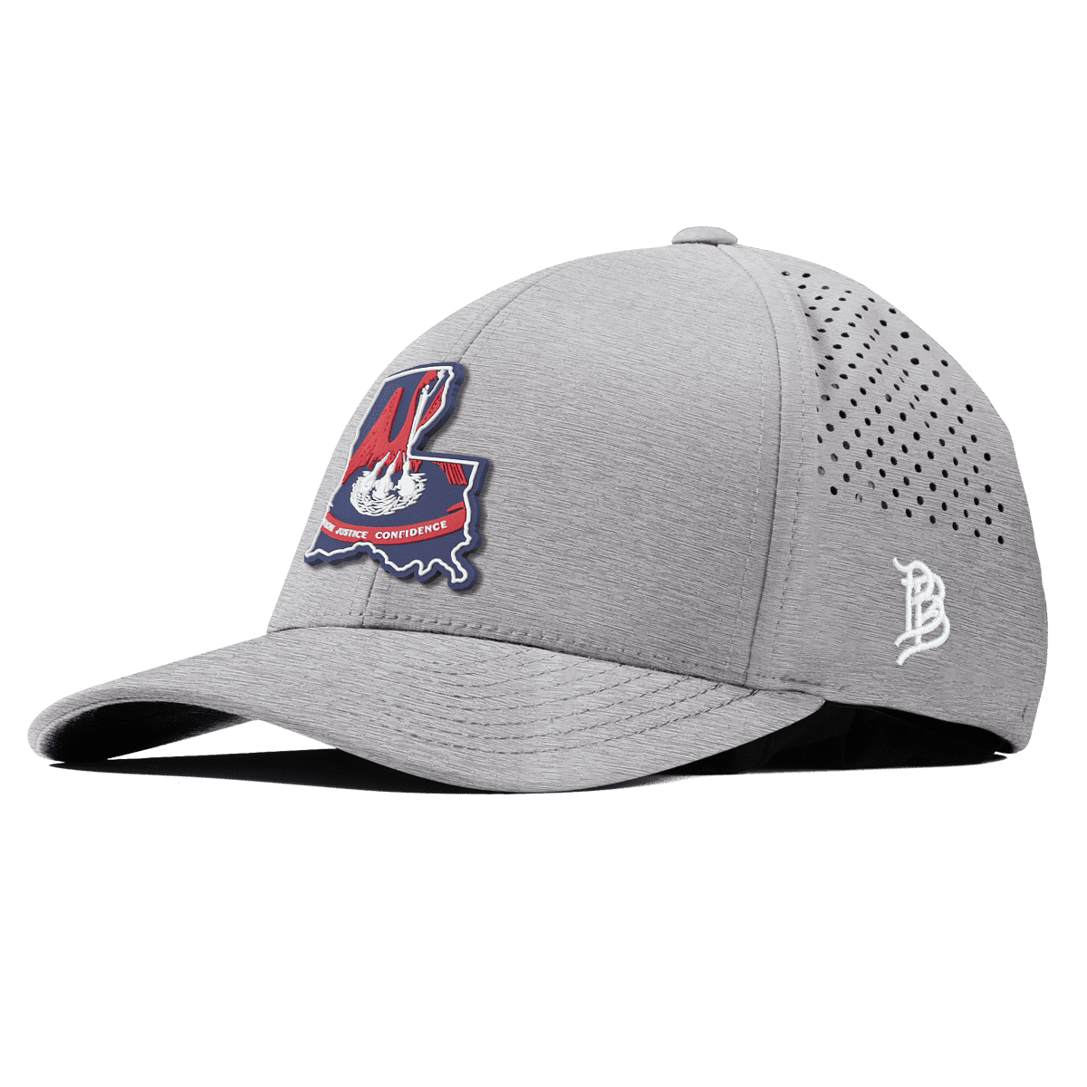 Louisiana Patriot Series Curved Performance Heather Gray 