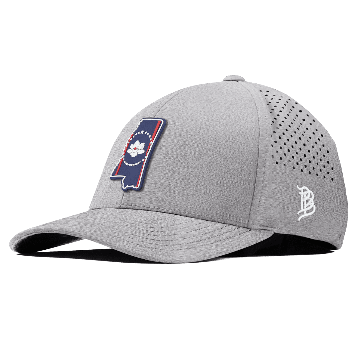 Mississippi Patriot Series Curved Performance Heather Gray 