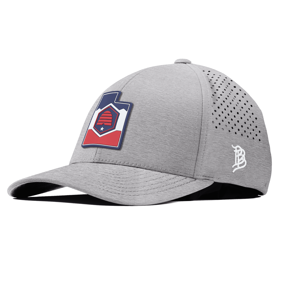 Utah Patriot Series Curved Performance Heather Gray
