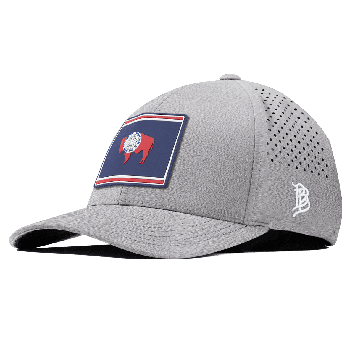 Wyoming Patriot Series Curved Performance Heather Gray