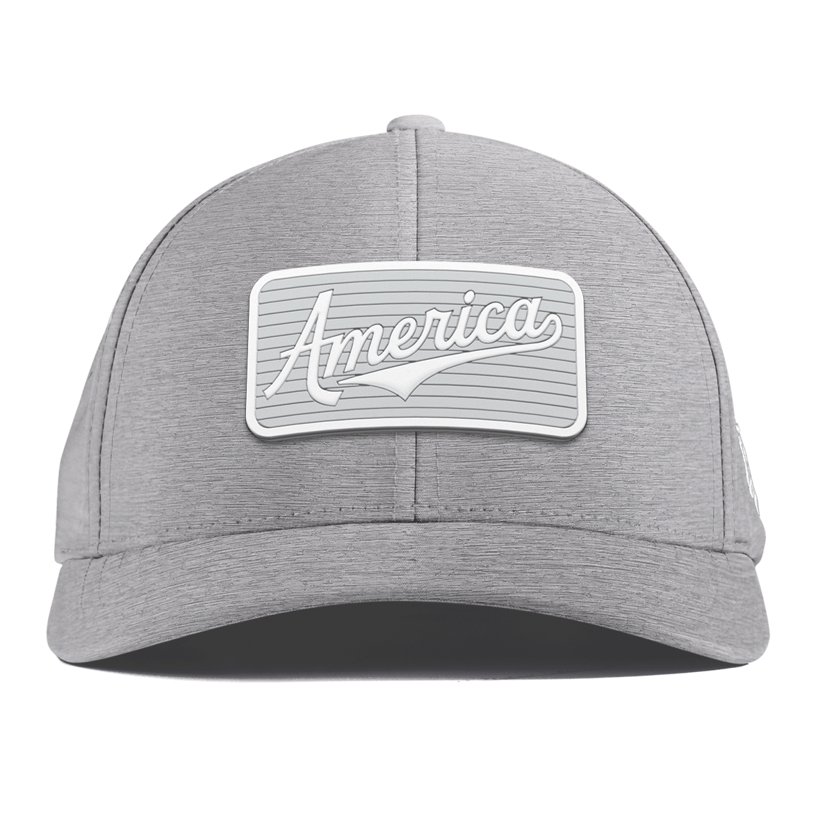 Pearl America Badge Curved Performance Heather Gray