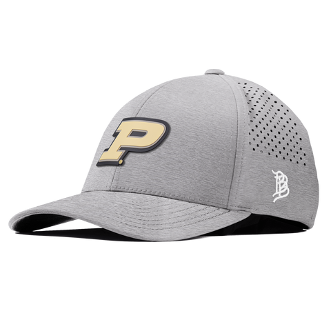 Purdue University "Purdue Block" Curved Performance Heather Gray