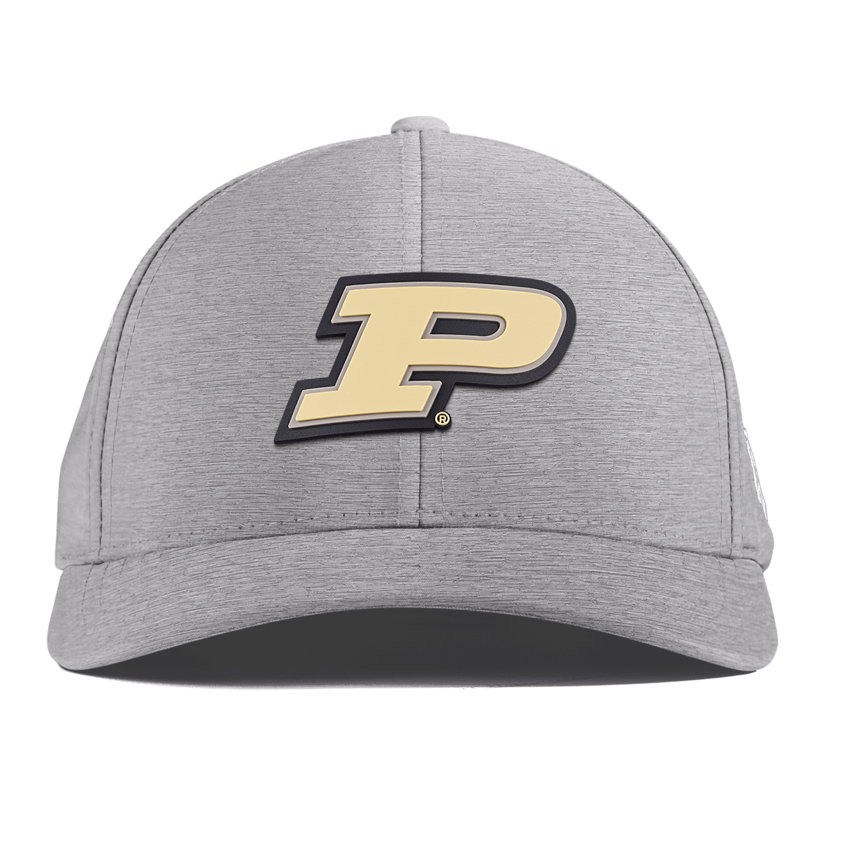 Purdue University "Purdue Block" Curved Performance Heather Gray
