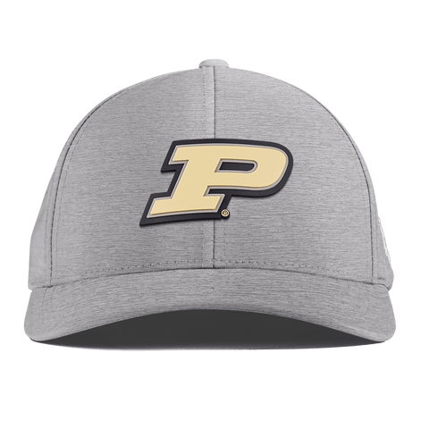 Purdue University "Purdue Block" Curved Performance Heather Gray