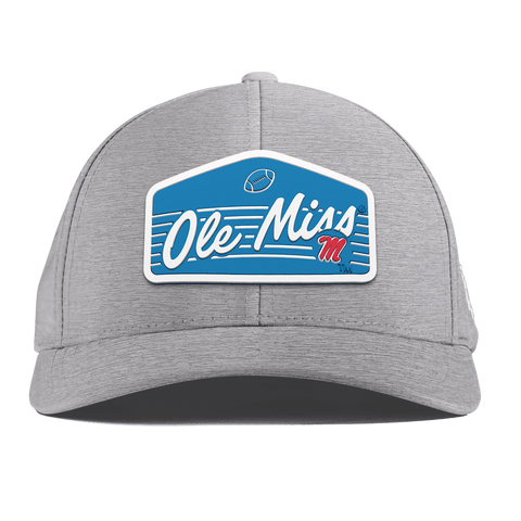 University of Mississippi "Rebel Football" Curved Performance Heather Gray