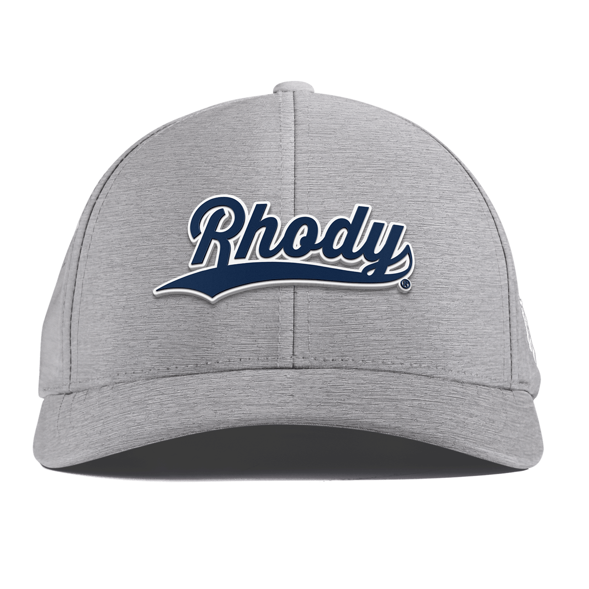 University of Rhode Island "Rhody Script" Curved Performance Heather Gray