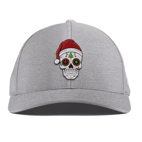 Santa Skull PVC Curved Performance Heather Gray