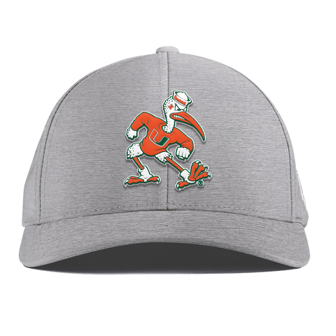 University of Miami "Sebastian the Ibis" Curved Performance Heather Gray