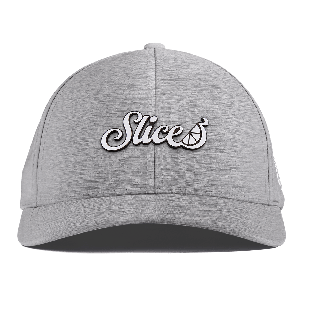 Sliced Script Curved Performance Heather Gray