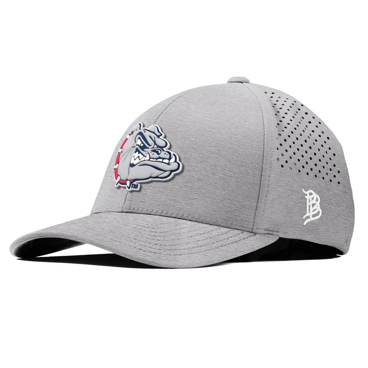 Gonzaga University "Spike The Bulldog" Curved Performance Heather Gray