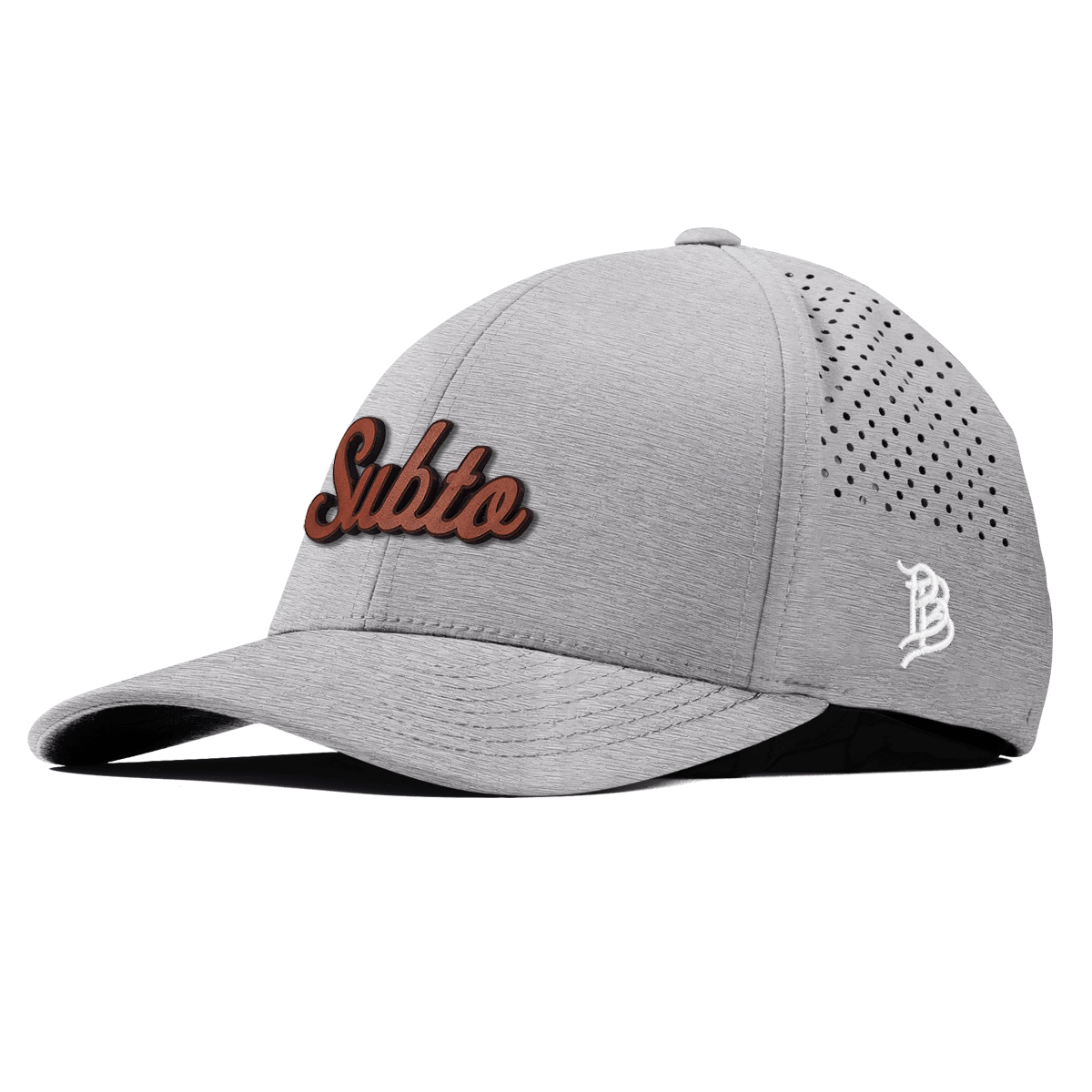 Subto Script Tan Curved Performance Heather Gray