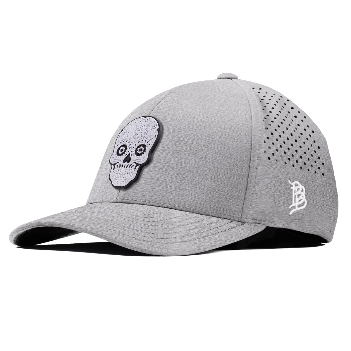 Sugar Skull PVC Curved Performance Heather Gray