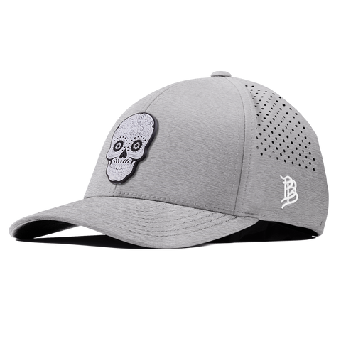 Sugar Skull PVC Curved Performance Heather Gray