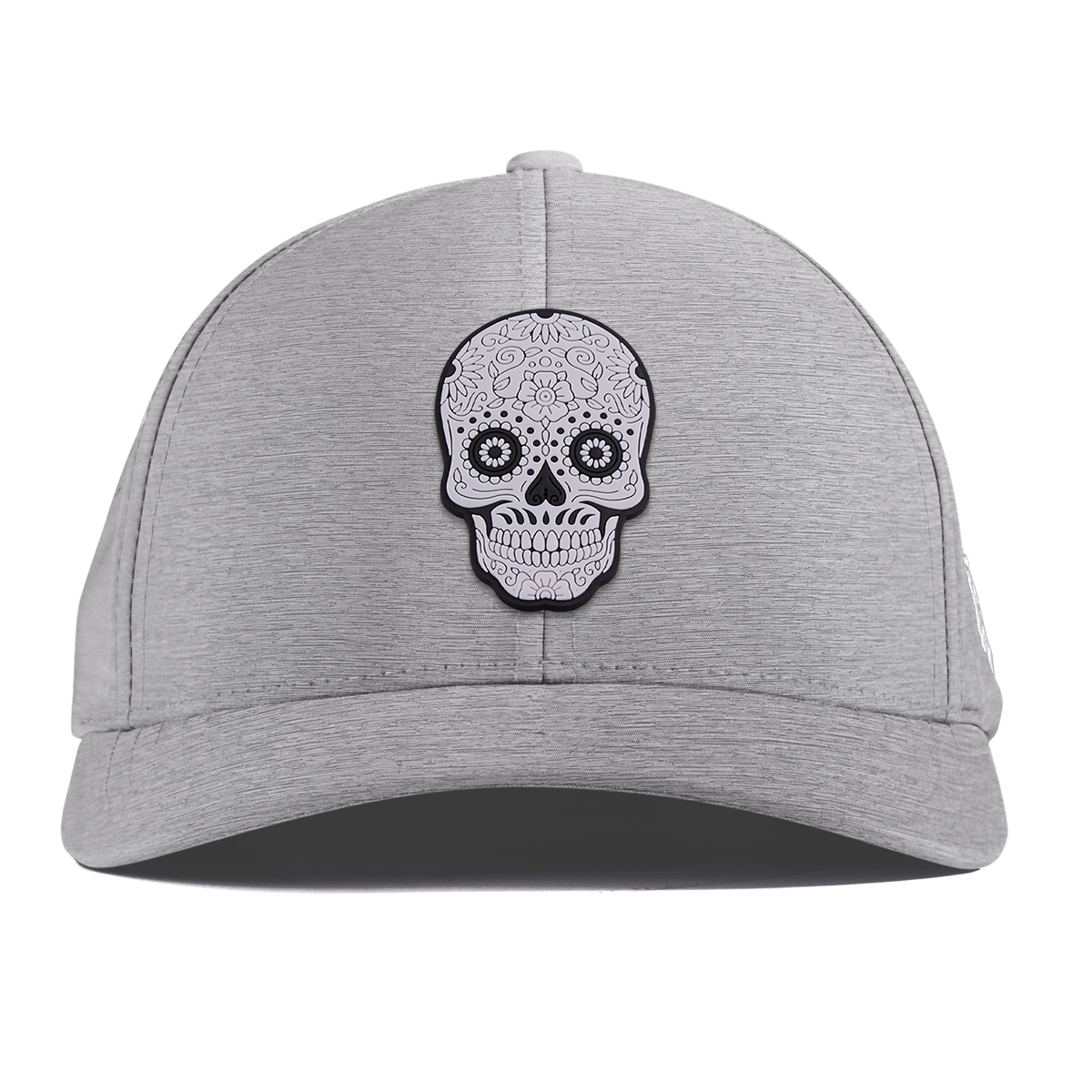 Sugar Skull PVC Curved Performance Heather Gray