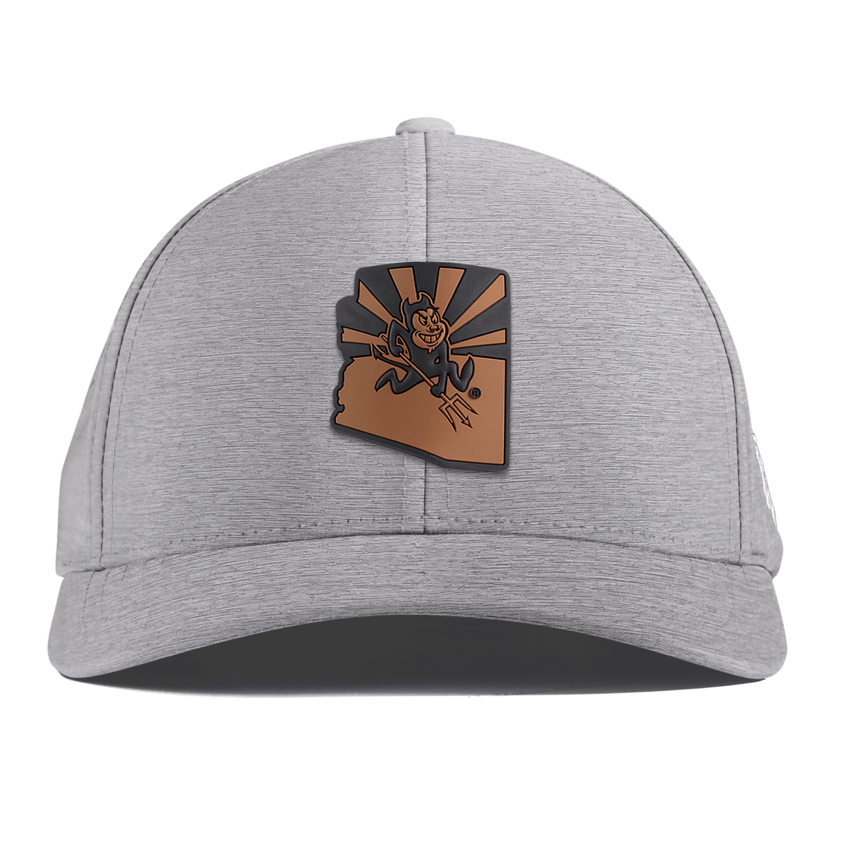 Arizona State University "Sun Devil State" Curved Performance Heather Gray