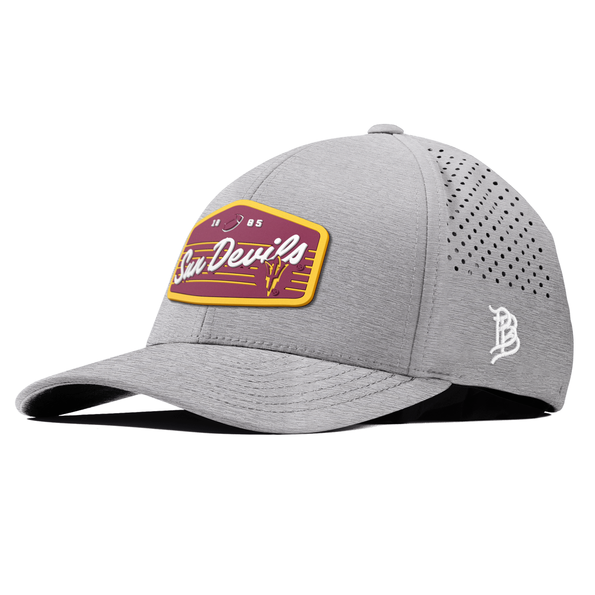Arizona State University "Sun Devils Football" Curved Performance Heather Gray