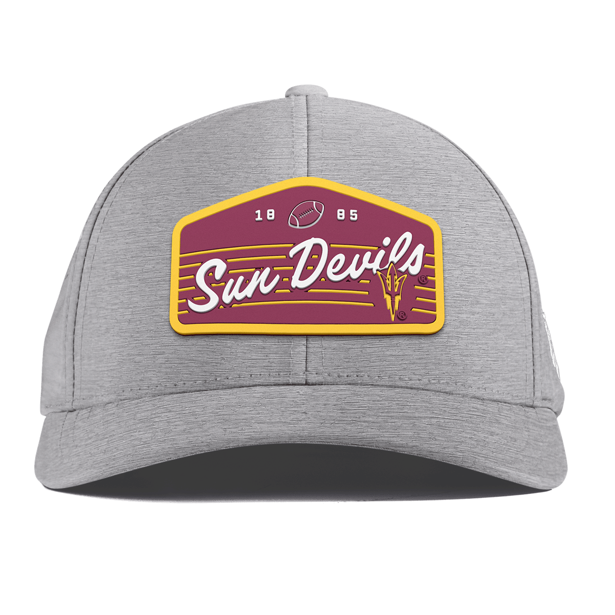Arizona State University "Sun Devils Football" Curved Performance Heather Gray