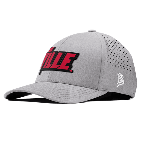 University of Louisville "The Ville Block" Curved Performance Heather Gray