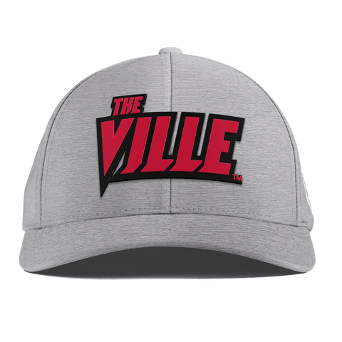 University of Louisville "The Ville Block" Curved Performance Heather Gray