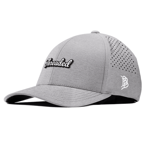 Threaded Script Curved Performance Heather Gray