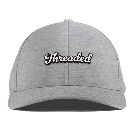 Threaded Script Curved Performance Heather Gray