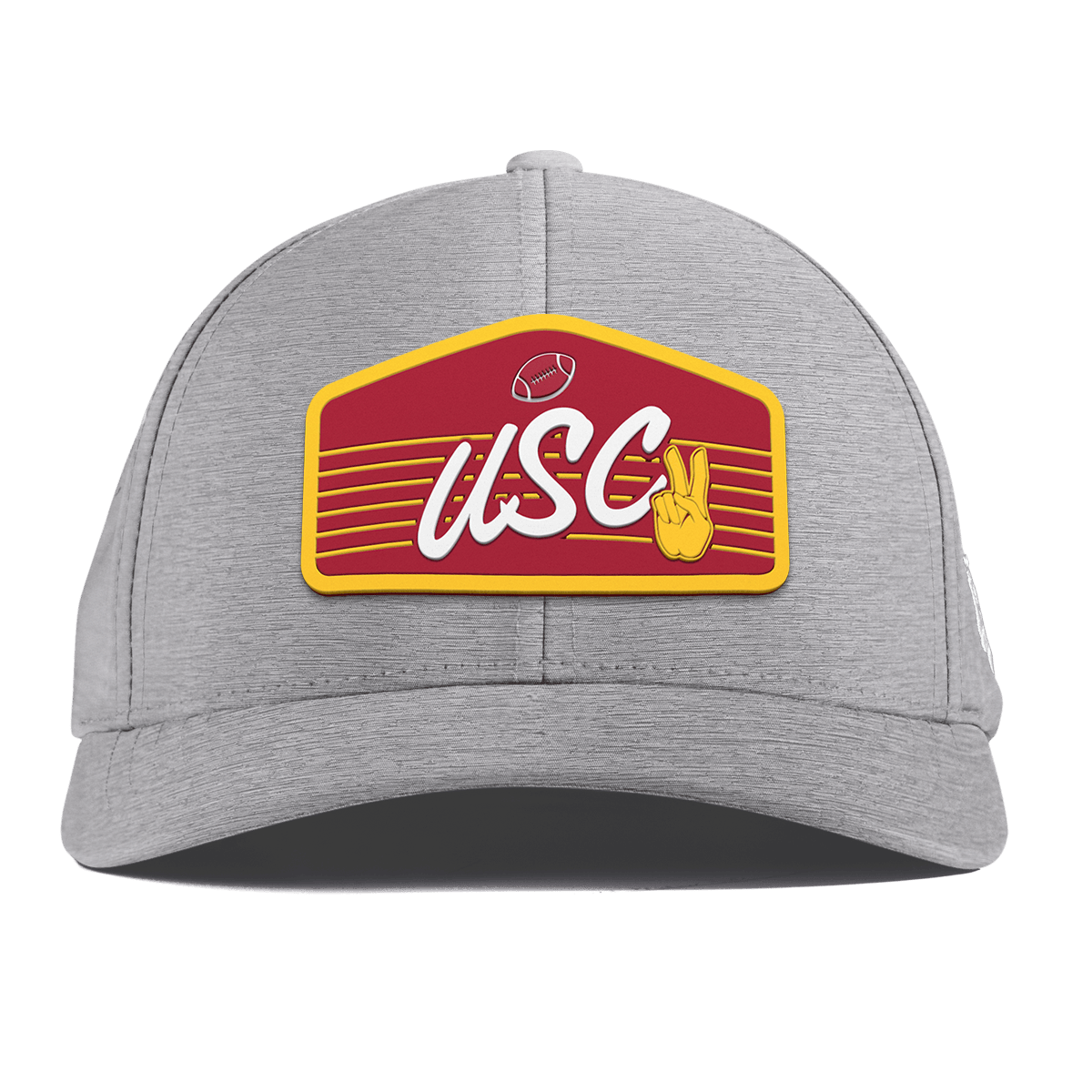University of Southern California "Trojans Football" Curved Performance Heather Gray