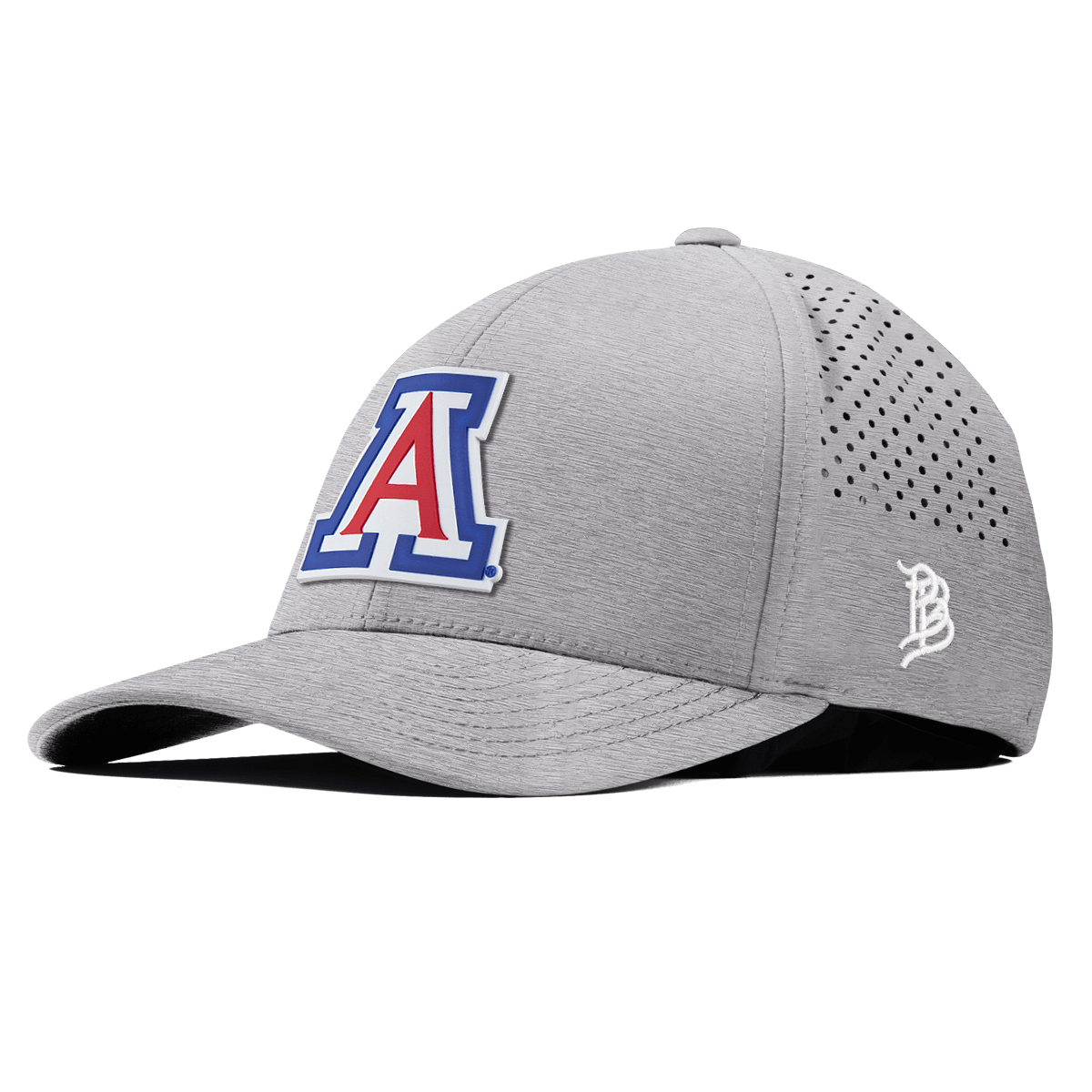 University of Arizona "Arizona Block" Curved Performance Heather Gray 