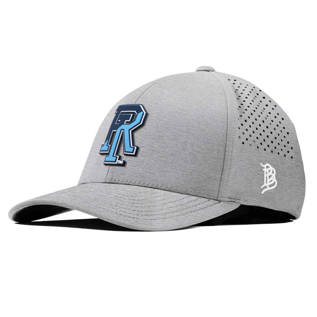 University of Rhode Island "URI Team Logo" Curved Performance Heather Gray